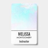 Moderne Abstrakte Pastell Blau & Lila Wasserfarbe Ausweis (Rückseite)