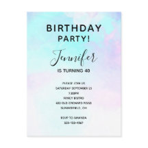 Moderne Abstrakte Pastell Blau & Lila Wasserfarbe