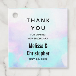 Moderne Abstrakte Pastell Blau & Lila Wasserfarbe Geschenkanhänger