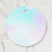 Moderne Abstrakte Pastell Blau & Lila Wasserfarbe Geschenkanhänger (Rückseite)