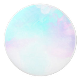 Moderne Abstrakte Pastell Blau & Lila Wasserfarbe Keramikknauf