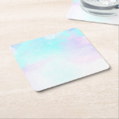 Moderne Abstrakte Pastell Blau & Lila Wasserfarbe Rechteckiger Pappuntersetzer (angewinkelt)