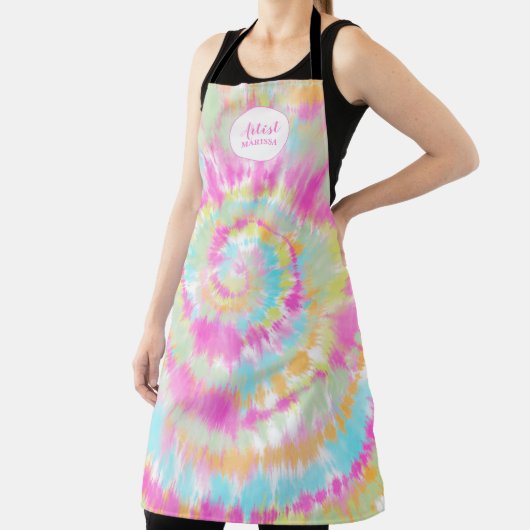 Moderne abstrakte Pastell-gefärbte Krawatte Schürze (InSitu)