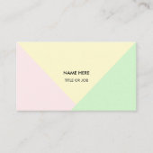 Moderne Abstrakte Pastell Gold Rose, Gelb & Grün Visitenkarte (Vorderseite)