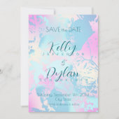 Moderne abstrakte Pastell-Hochzeit  Save The Date (Vorderseite)