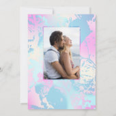 Moderne abstrakte Pastell-Hochzeit  Save The Date (Rückseite)