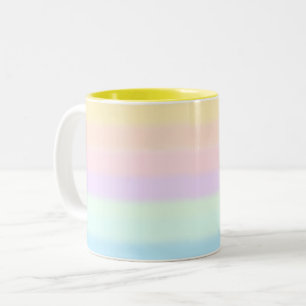 Moderne abstrakte Pastell-Mehrfarben-Verlauf Zweifarbige Tasse