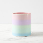 Moderne Abstrakte Pastell mehrfarbig Gradient Zweifarbige Tasse (Mittel)