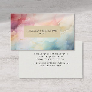 Moderne Abstrakte Pastell-Muster Professionell Visitenkarte