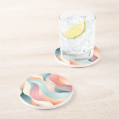 Moderne abstrakte Pastellfarben Getränkeuntersetzer (Seite)