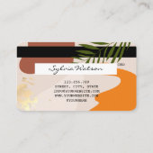 moderne abstrakte Pastellfarben Visitenkarte (Rückseite)