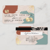 moderne abstrakte Pastellfarben Visitenkarte (Vorne/Hinten)