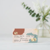 moderne abstrakte Pastellfarben Visitenkarte (Stehend Vorderseite)