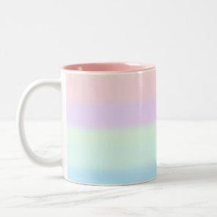 Moderne abstrakte pastellfarbene mehrfarbige Abstu Zweifarbige Tasse