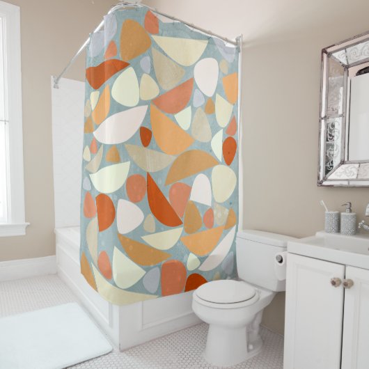 Moderne Abstrakte Pastellgeometrie Duschvorhang (Beispiel)