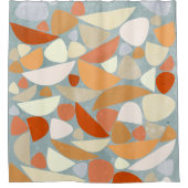 Moderne Abstrakte Pastellgeometrie Duschvorhang (Vorderseite)