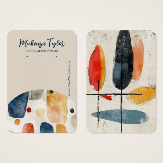Moderne Abstrakte Personalisierte Earring Display  (Vorne & Hinten)