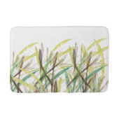 Moderne Abstrakte Pflanze Wasserfarben Handgemalt Badematte (Vorderseite)