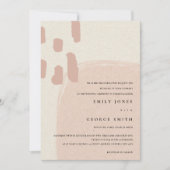 MODERNE, ABSTRAKTE PINK BLUSH WEDD INVITE DANKESKARTE (Vorderseite)