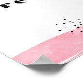 Moderne Abstrakte Pinselstriche bearbeitbar typogr Poster (Ecke)