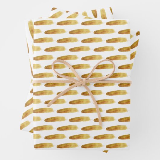Moderne abstrakte Pinselstriche Geschenkpapier Set (Beispiel)