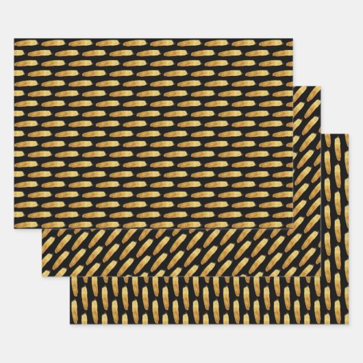 Moderne abstrakte Pinselstriche Geschenkpapier Set (Set)