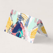 Moderne abstrakte Pinselstriche Visitenkarten (Rückseite)