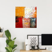 Moderne Abstrakte Plätze drucken Abstrakte Kunstpo Poster (Heimbüro)
