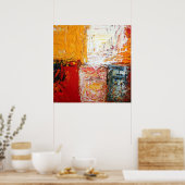 Moderne Abstrakte Plätze drucken Abstrakte Kunstpo Poster (Küche)