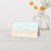 Moderne, Abstrakte Platzkarte am Strand (Vorderseite)