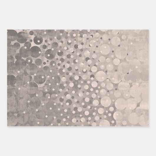Moderne Abstrakte Polka Dots gemustert Geschenkpapier Set (Vorderseite 3)