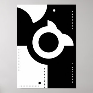 Moderne abstrakte Poster Schwarz-Weiß