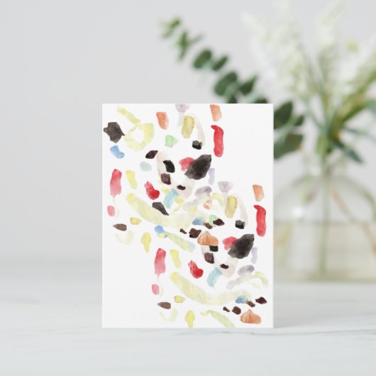 Moderne Abstrakte Postkarte (Stehend Vorderseite)