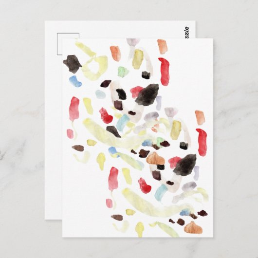 Moderne Abstrakte Postkarte (Vorne/Hinten)