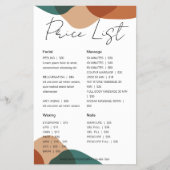 Moderne Abstrakte Preisliste Flyer (Vorne)