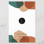 Moderne Abstrakte Preisliste Flyer (Hinten)