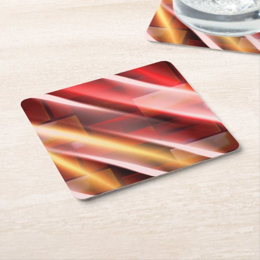 Moderne Abstrakte Print Art Deco Digital Art Rechteckiger Pappuntersetzer (angewinkelt)