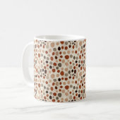 Moderne abstrakte Punkte-Muster-Tasse Kaffeetasse (Vorderseite Links)