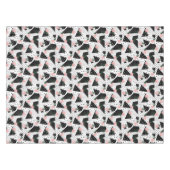 Moderne Abstrakte Punkte und rosa Blume Tischdecke (Vorderseite (Horizontal))