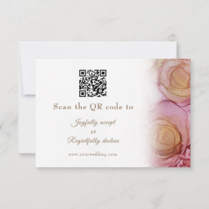 Moderne Abstrakte QR-Code-Hochzeit-RSVP-Karte RSVP Karte