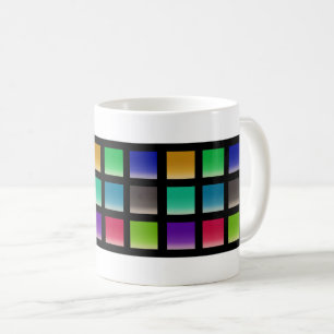 Moderne abstrakte Quadrate Muster Kaffeetasse