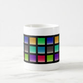 Moderne abstrakte Quadrate Muster Kaffeetasse (Mittel)