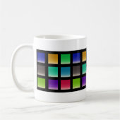 Moderne abstrakte Quadrate Muster Kaffeetasse (Links)