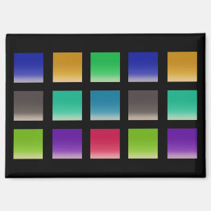 Moderne abstrakte Quadrate Muster Magnet