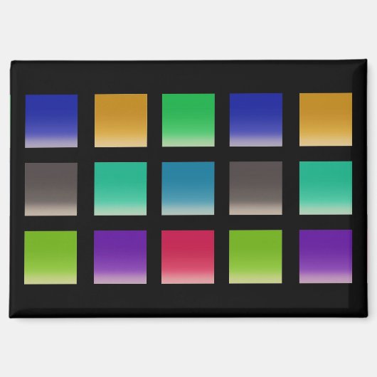 Moderne abstrakte Quadrate Muster Magnet (Vorderseite)