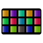 Moderne abstrakte Quadrate Muster Magnet (Horizontal)