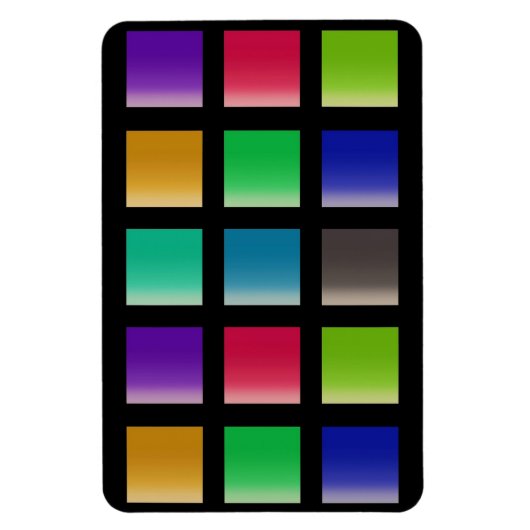 Moderne abstrakte Quadrate Muster Magnet (Vertikal)