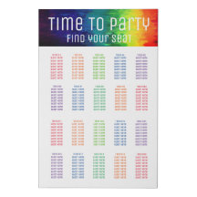 Moderne Abstrakte Rainbow Seating Chart