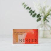 Moderne Abstrakte Real Anwesen Agent Business Card Visitenkarte (Stehend Vorderseite)