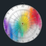 Moderne Abstrakte Regenbogenfarben Dartscheibe<br><div class="desc">Moderne Abstrakte Regenbogenfarben Rosa Blau Lila Grün Trendy Template Dartboard.</div>